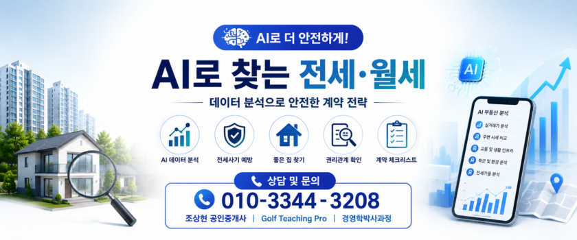 AI를 활용한 안전한 전세·월세 계약 전략 (공인중개사 30년 실무 경험)