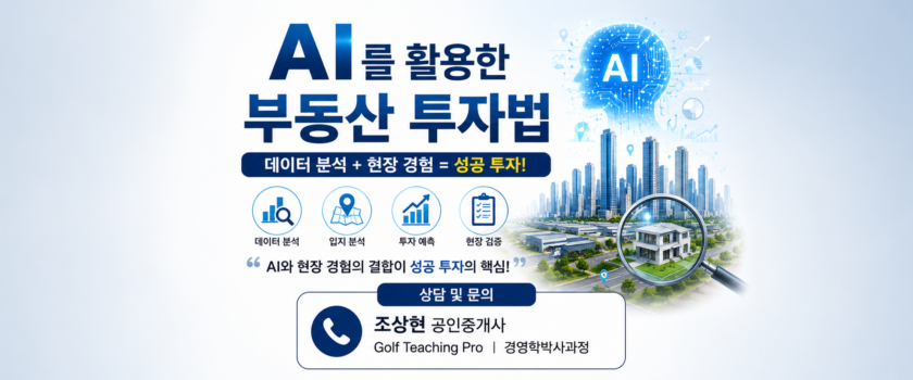 AI를 활용한 부동산 투자법 (공인중개사 30년 실무 경험)