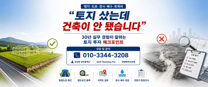 토지 샀는데 건축이 안 됐습니다