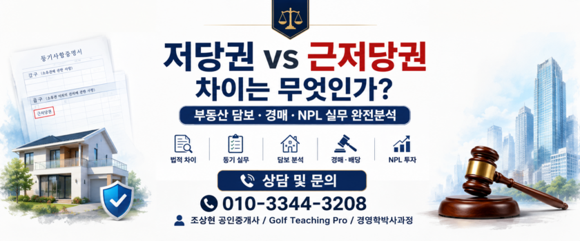 저당권과 근저당권의 차이는 무엇인가