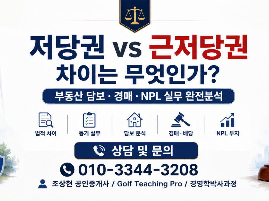 저당권과 근저당권의 차이는 무엇인가