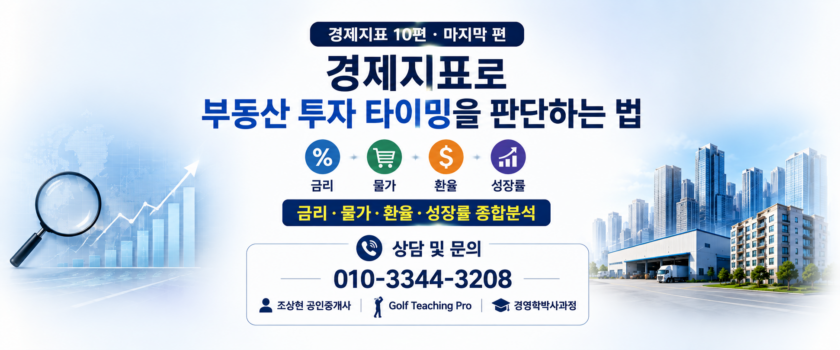 경제지표로 부동산 투자 타이밍을 판단하는 법: 금리·물가·환율·성장률 종합분석 (공인중개사 30년 실무 경험)