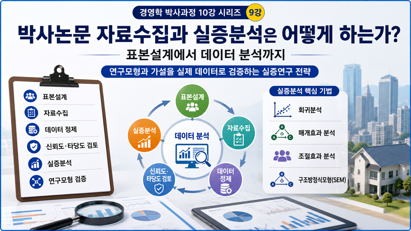 박사논문 자료수집과 실증분석은 어떻게 하는가? 표본설계에서 데이터 분석까지 (공인중개사 30년 실무 경험)