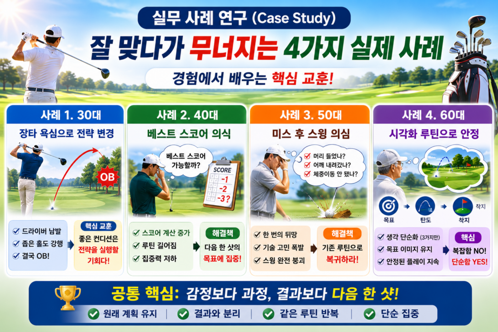 골프가 잘 맞다가 갑자기 무너지는 이유: 과신 편향과 시각화의 심리학 (Golf Teaching Pro)
