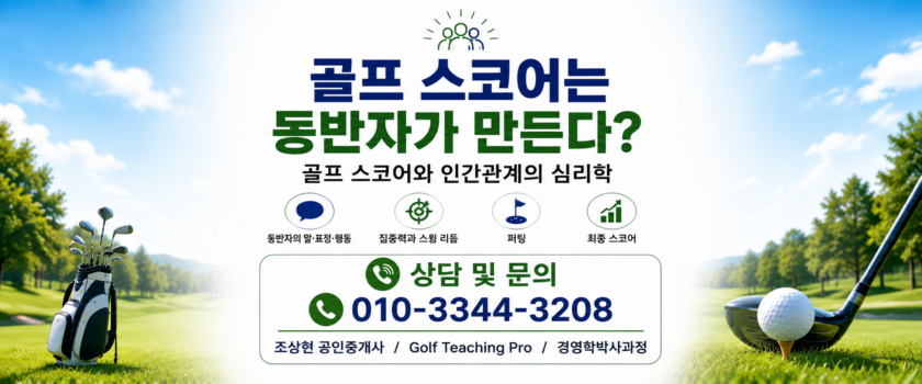 골프 스코어는 동반자가 만든다? 골프 스코어와 인간관계의 심리학(Golf Teaching Pro)