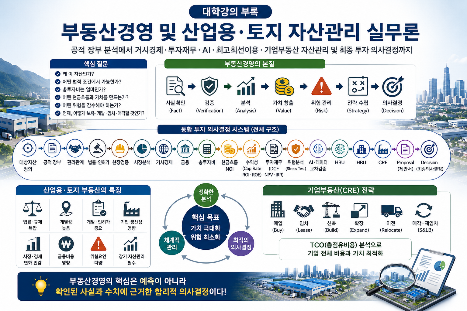 부동산경영 및 산업용·토지 자산관리 실무론